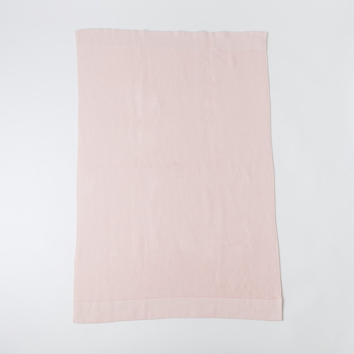 Soft Pink Sweater Knit Cotton Baby Blanket