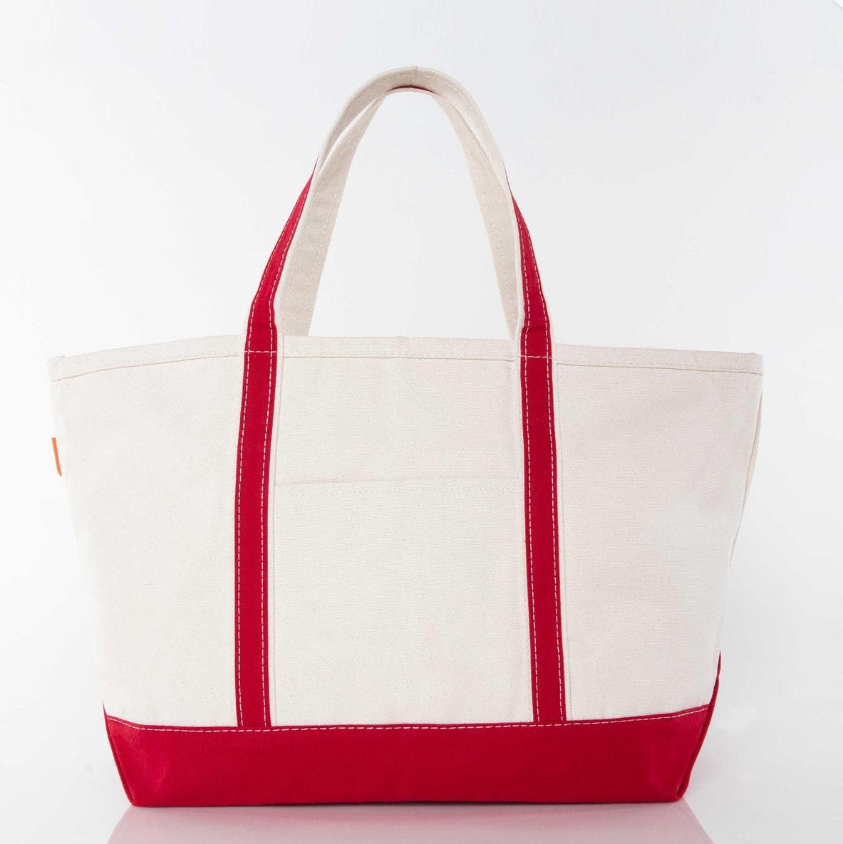 Red Large Zippered Tote Bag