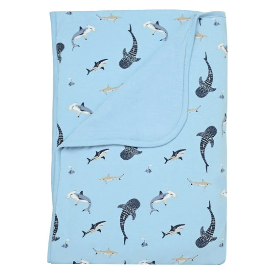 Stream Shark Toddler Blanket