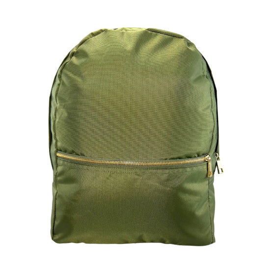 Olive Nylon Brass Medium Backpack