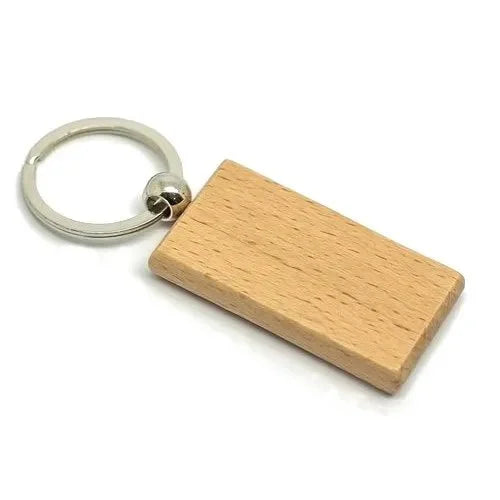 Rectangle Wooden Keychain