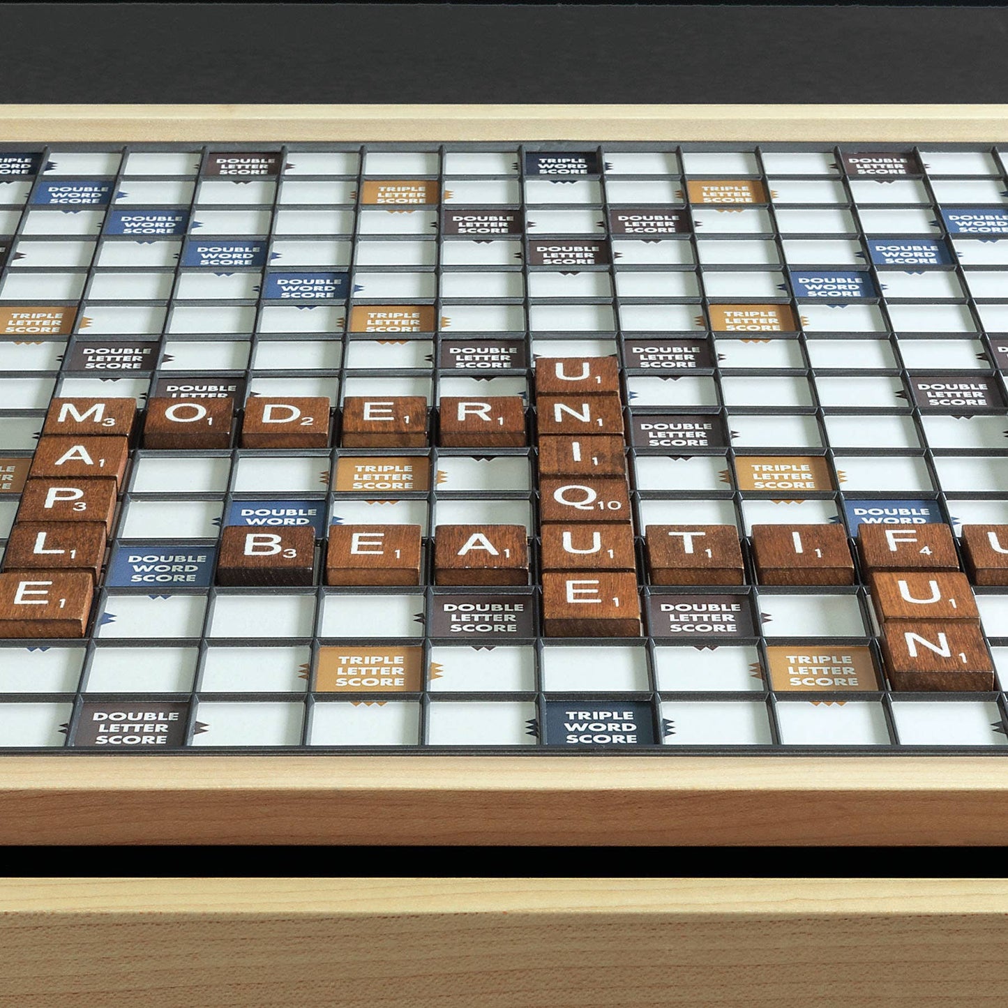 Scrabble Maple Luxe Edition with Rotating Gameboard