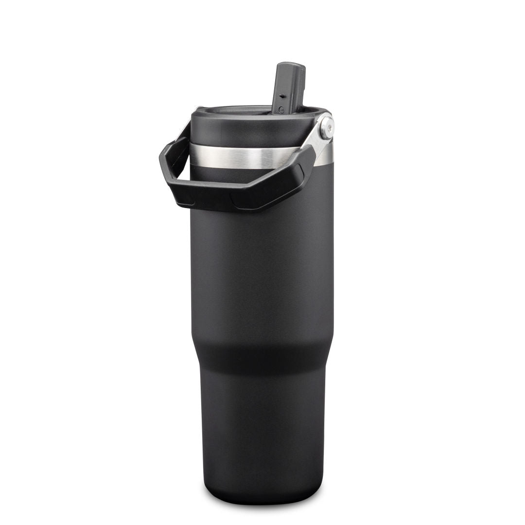 Black Revive Straw Lid Water Bottle