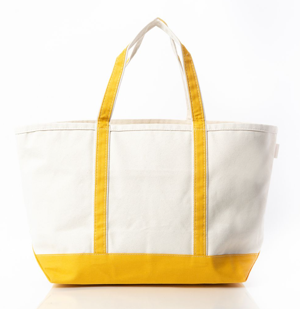 Mustard Large Zippered Tote Bag