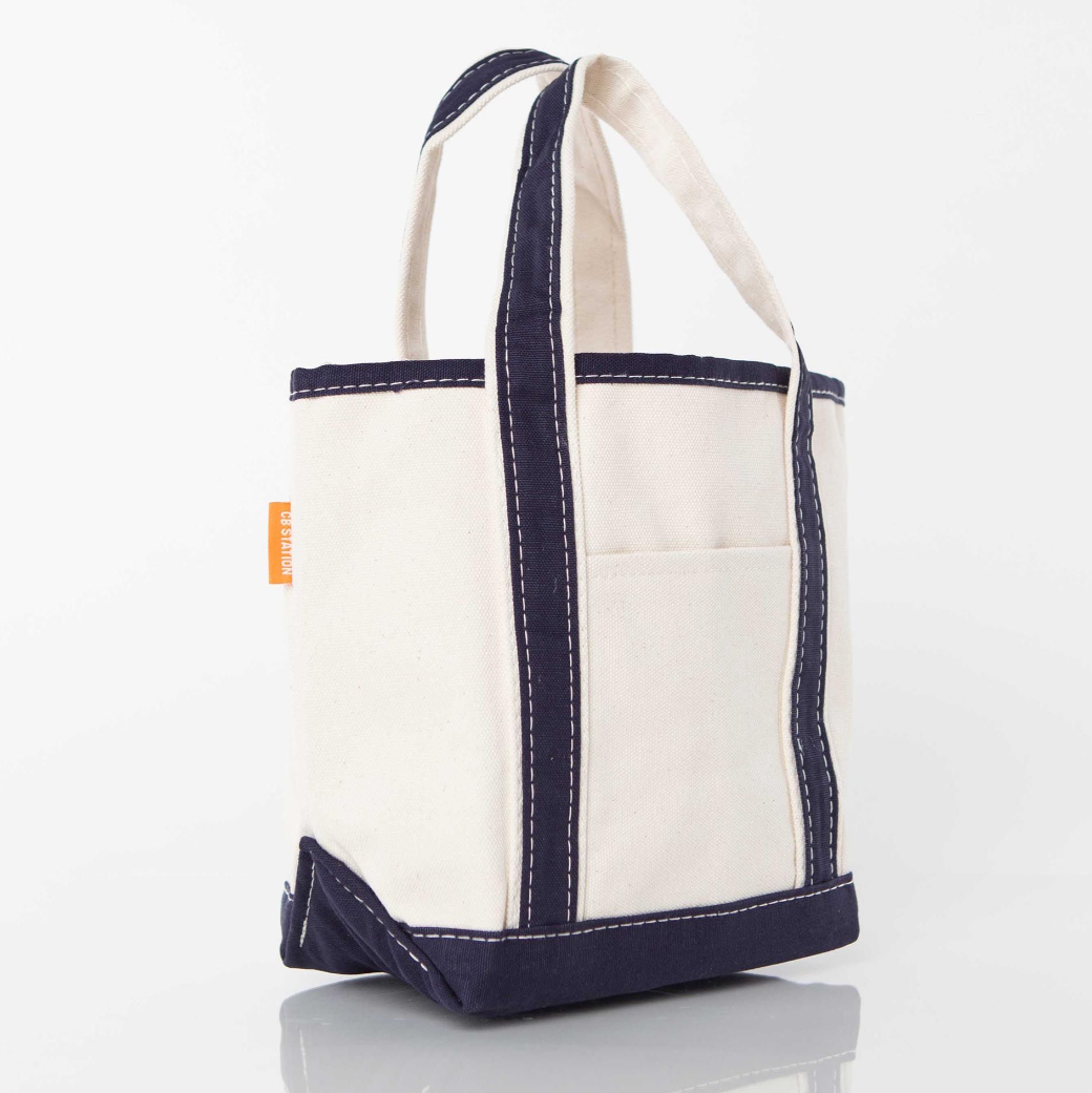 Navy Handy Open Top Tote