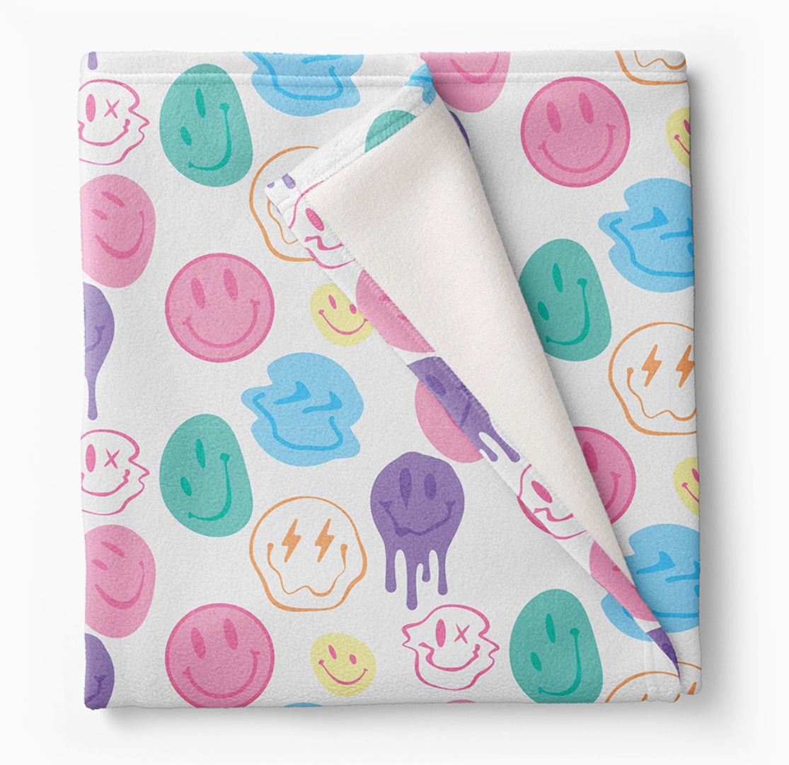 Happy Sherbet Fuzzy Throw Blanket