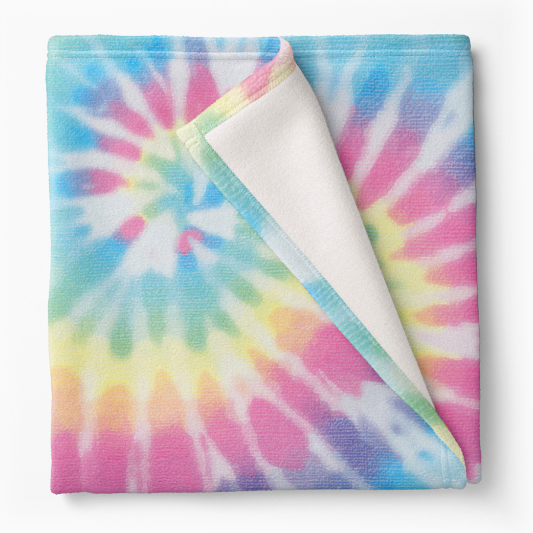Pastel Delight Tie Dye Throw Blanket