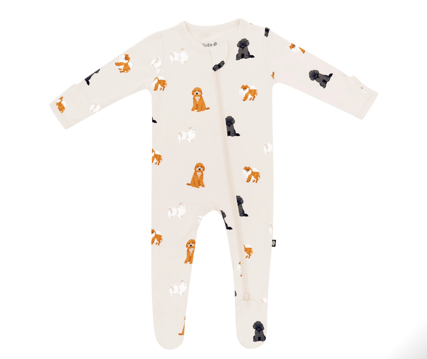 Fluffy Dog Zippered Footie