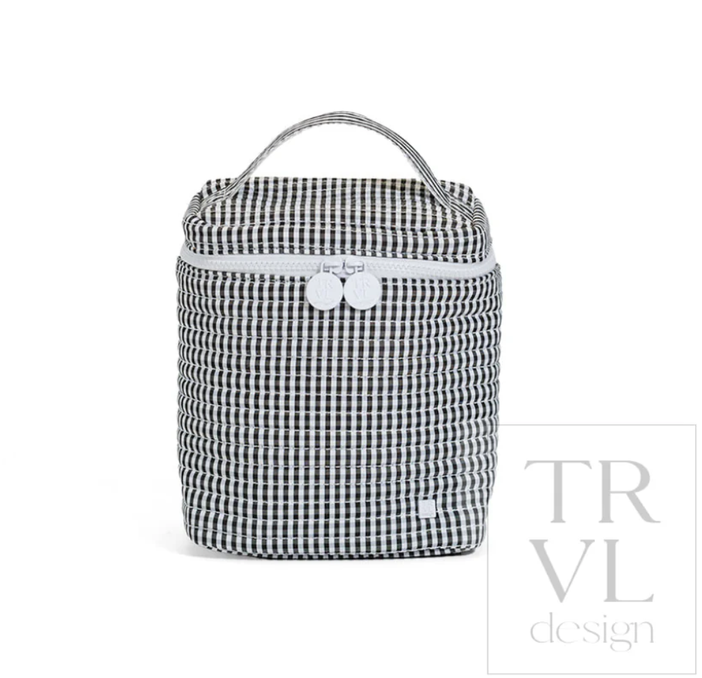 Black Gingham Quilted Go Go Insulated Lunch Box