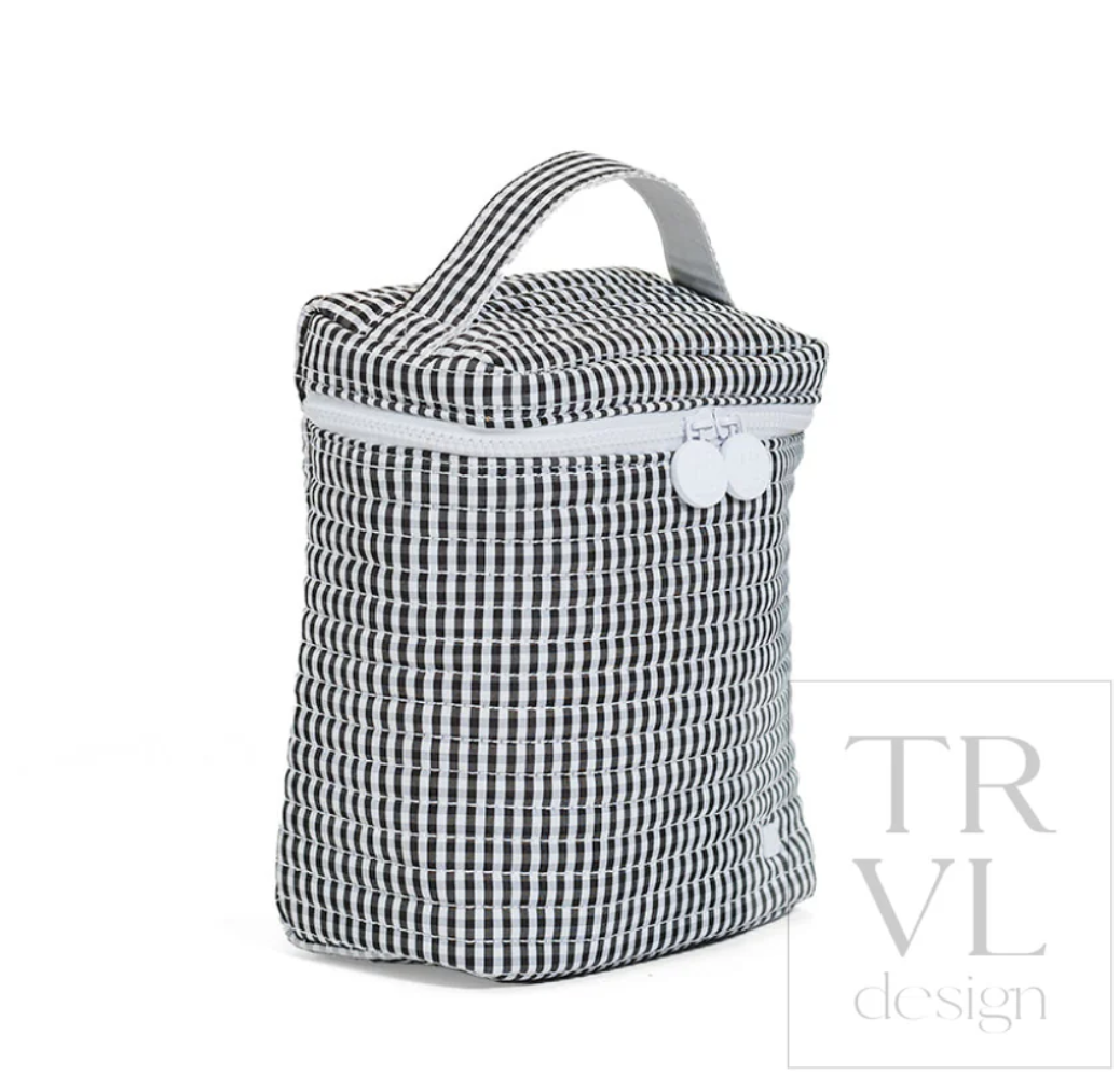 Black Gingham Quilted Go Go Insulated Lunch Box