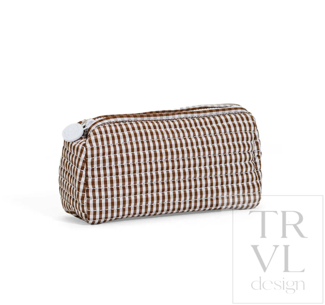 Coco Gingham Quilted Pochette Bag