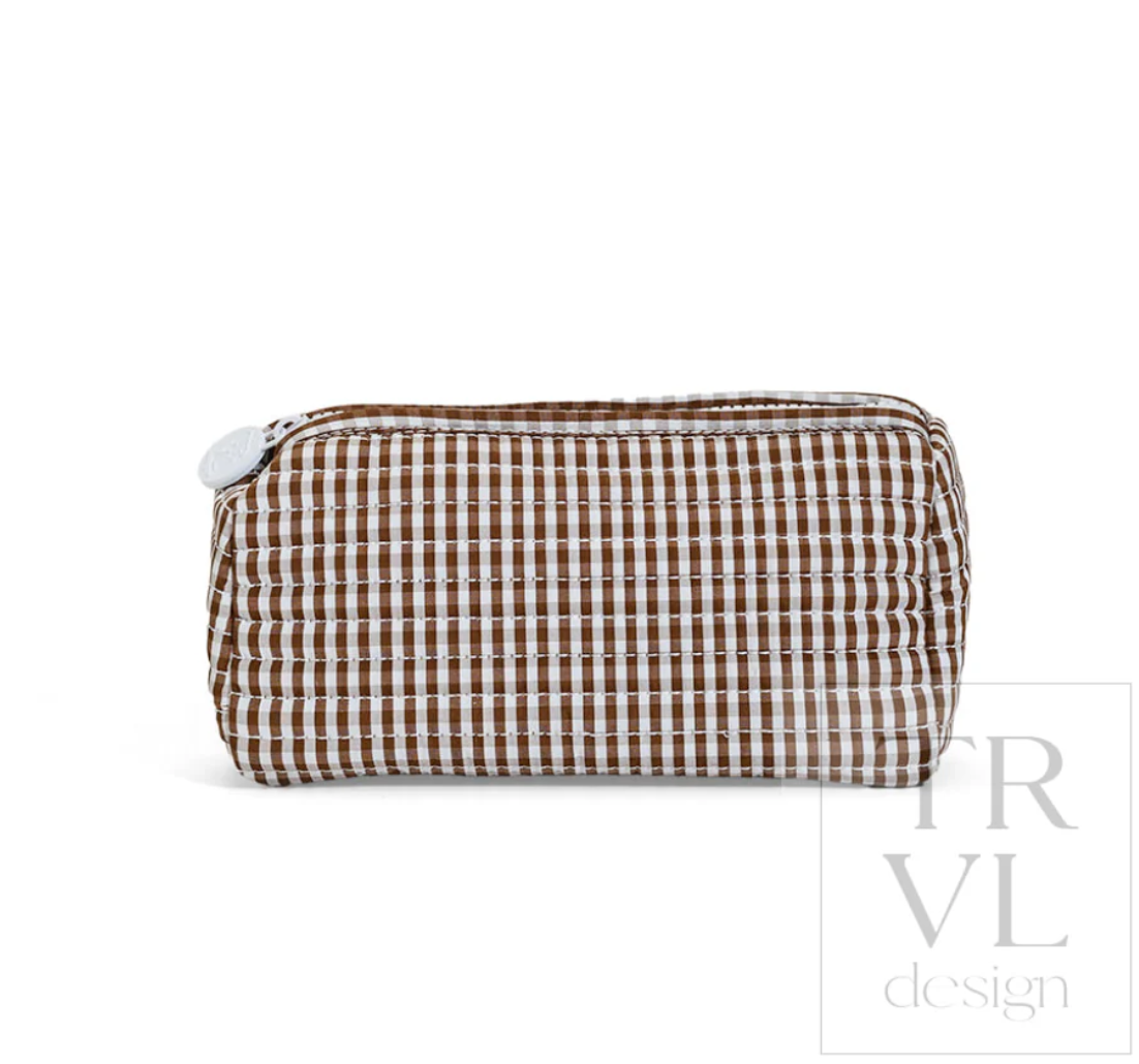 Coco Gingham Quilted Pochette Bag
