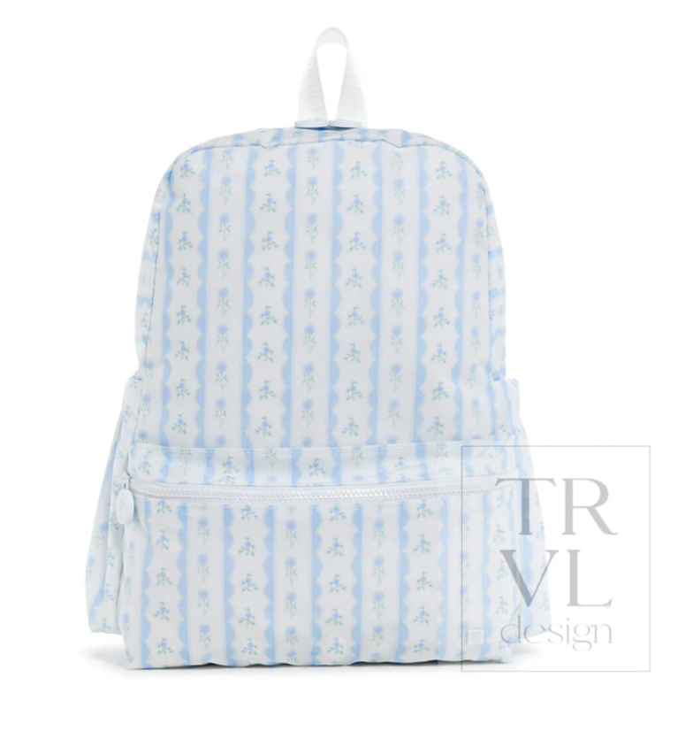 Ribbon Blue Floral Backpack