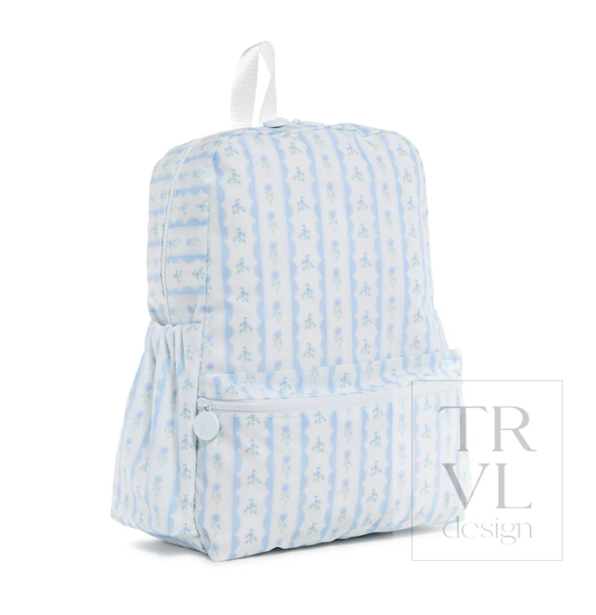 Ribbon Blue Floral Backpack