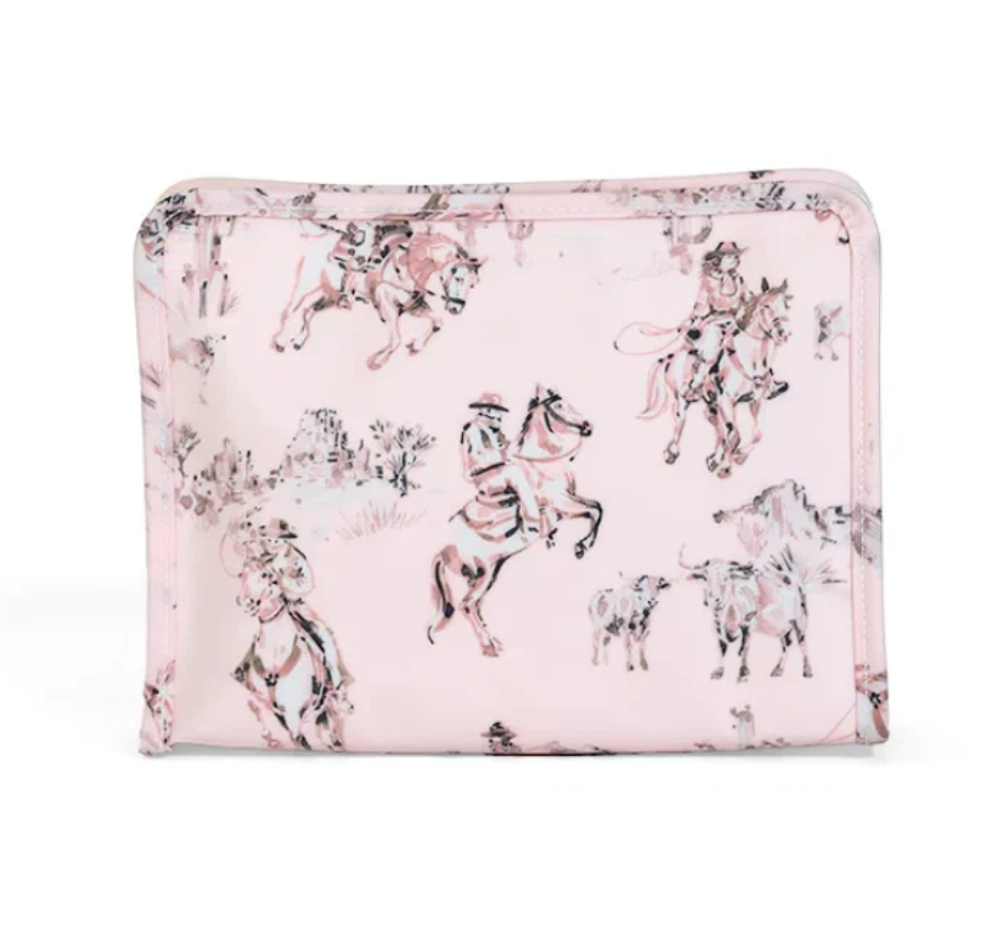 Cowgirl Toile Roadie Medium Zip Pouch