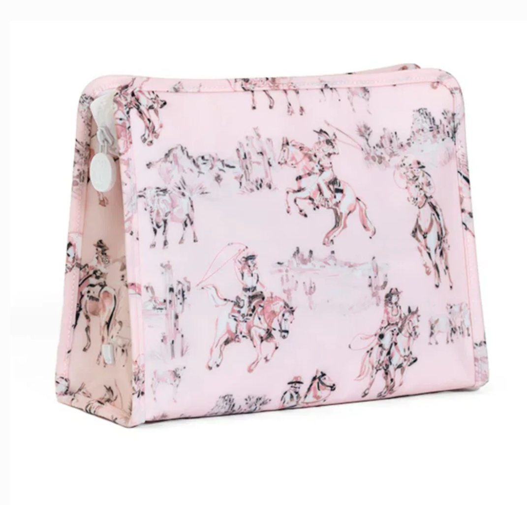 Cowgirl Toile Roadie Medium Zip Pouch