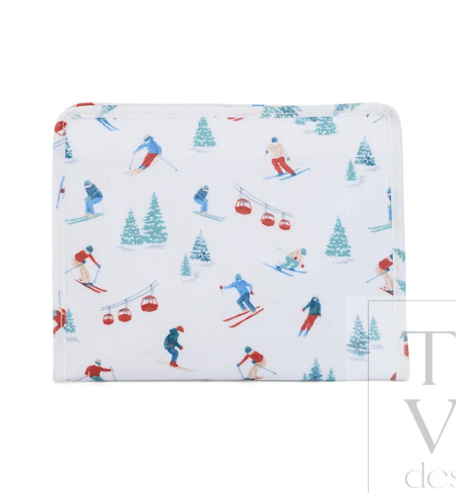 Ski Coated Canvas Roadie Medium Zip Pouch