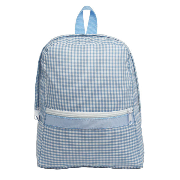 Baby Blue Gingham Toddler Backpack