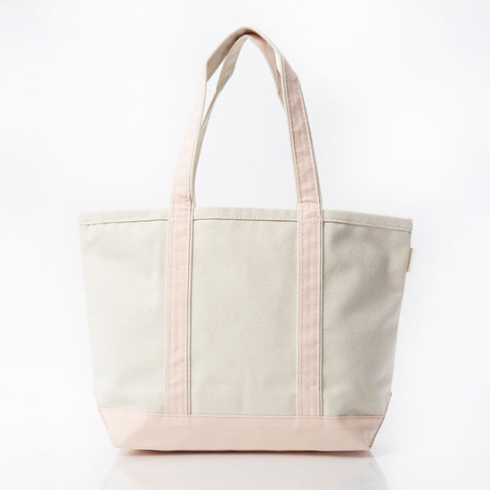 Powder Pink Medium Zippered Tote Bag