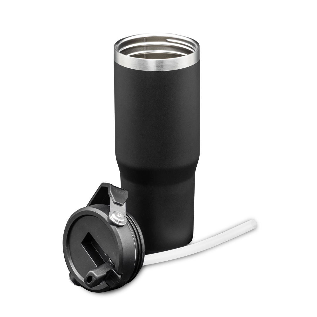 Black Revive Straw Lid Water Bottle