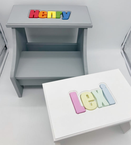 Load image into Gallery viewer, Personalized Puzzle Step Stool
