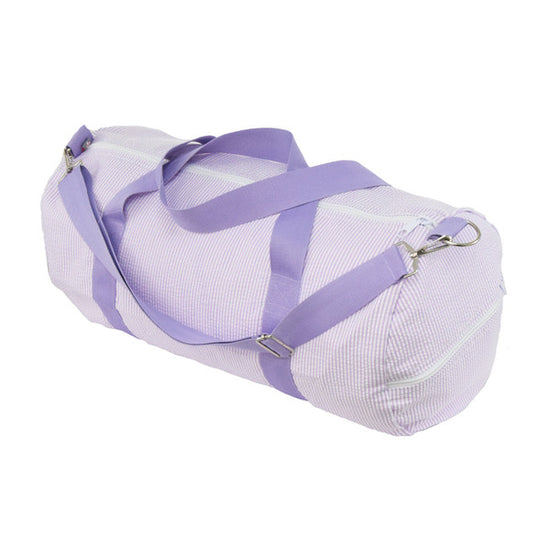 Lilac Seersucker Weekend Duffel Bag