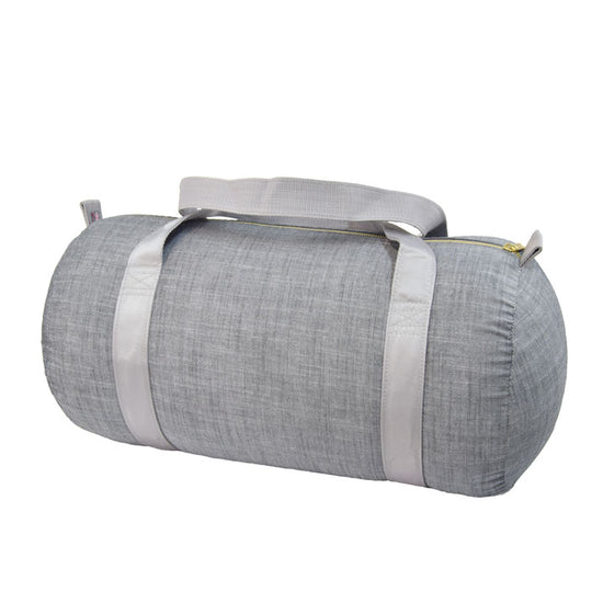 Load image into Gallery viewer, Grey Chambray Medium Duffel Bag
