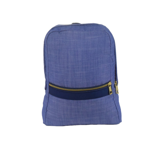 Navy Chambray and Brass Toddler Backpack