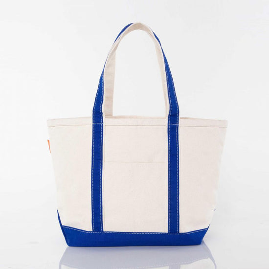 Royal Blue Medium Zippered Tote Bag