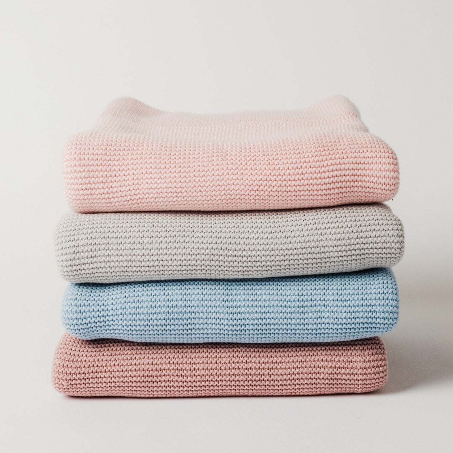 Indigo Sweater Knit Cotton Baby Blanket