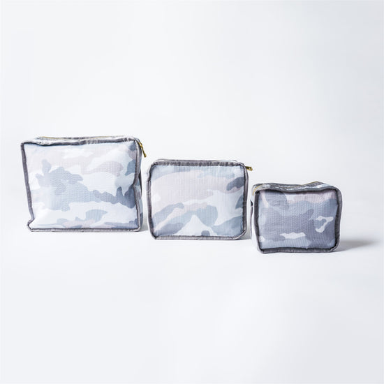 Load image into Gallery viewer, Snow Camo Packing Cube Stacking Set
