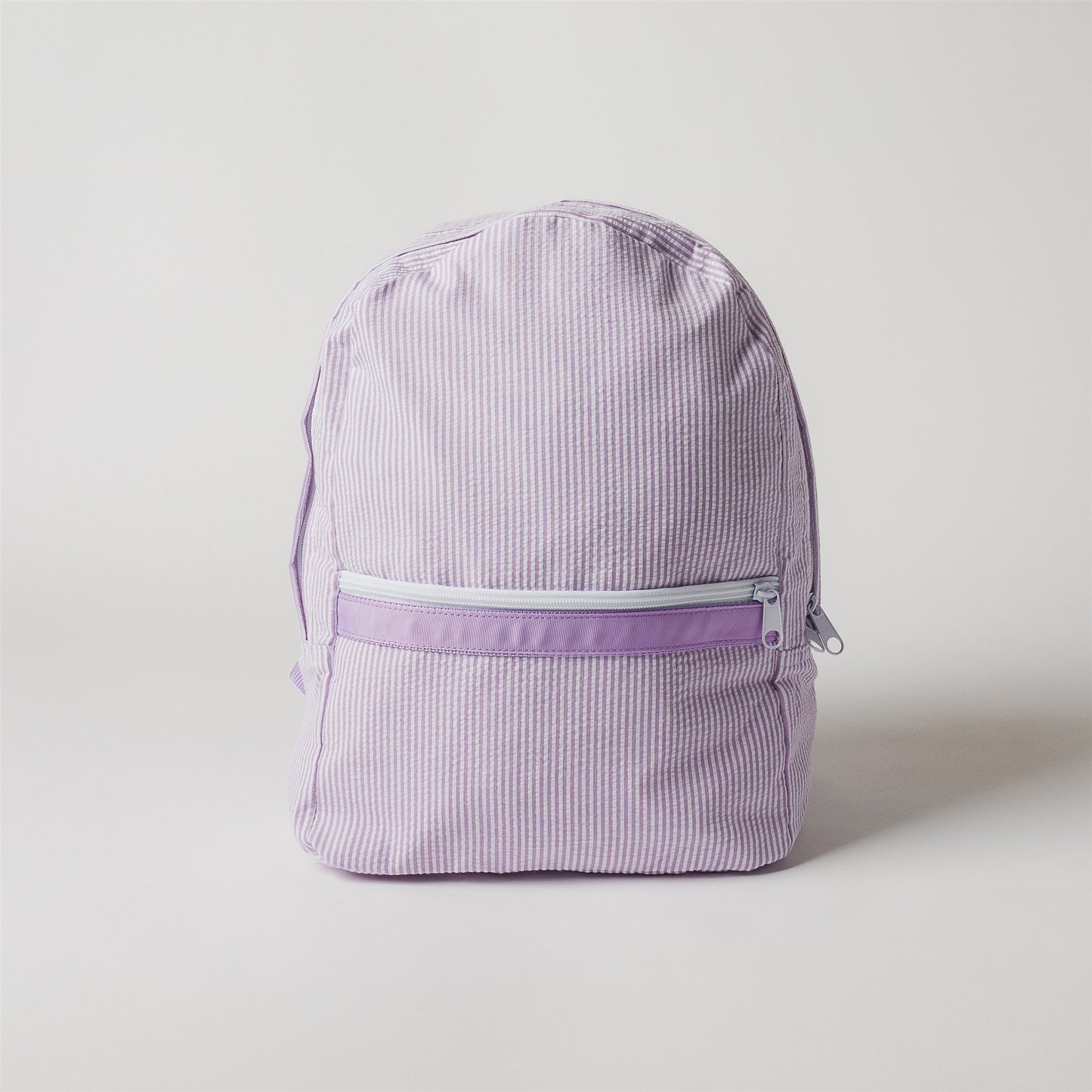 Lilac Seersucker Medium Backpack