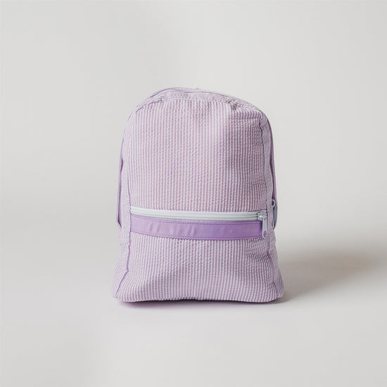 Lilac Seersucker Toddler Backpack