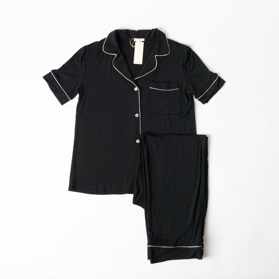 Gisele Black/Sorbet Short Sleeve Pant Set