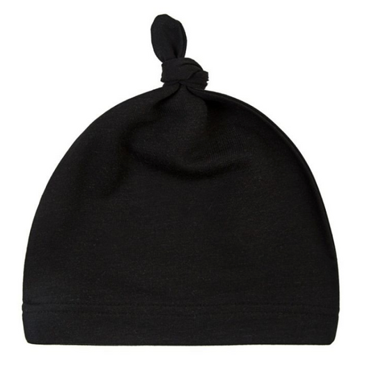 Emerson Black Newborn Hat