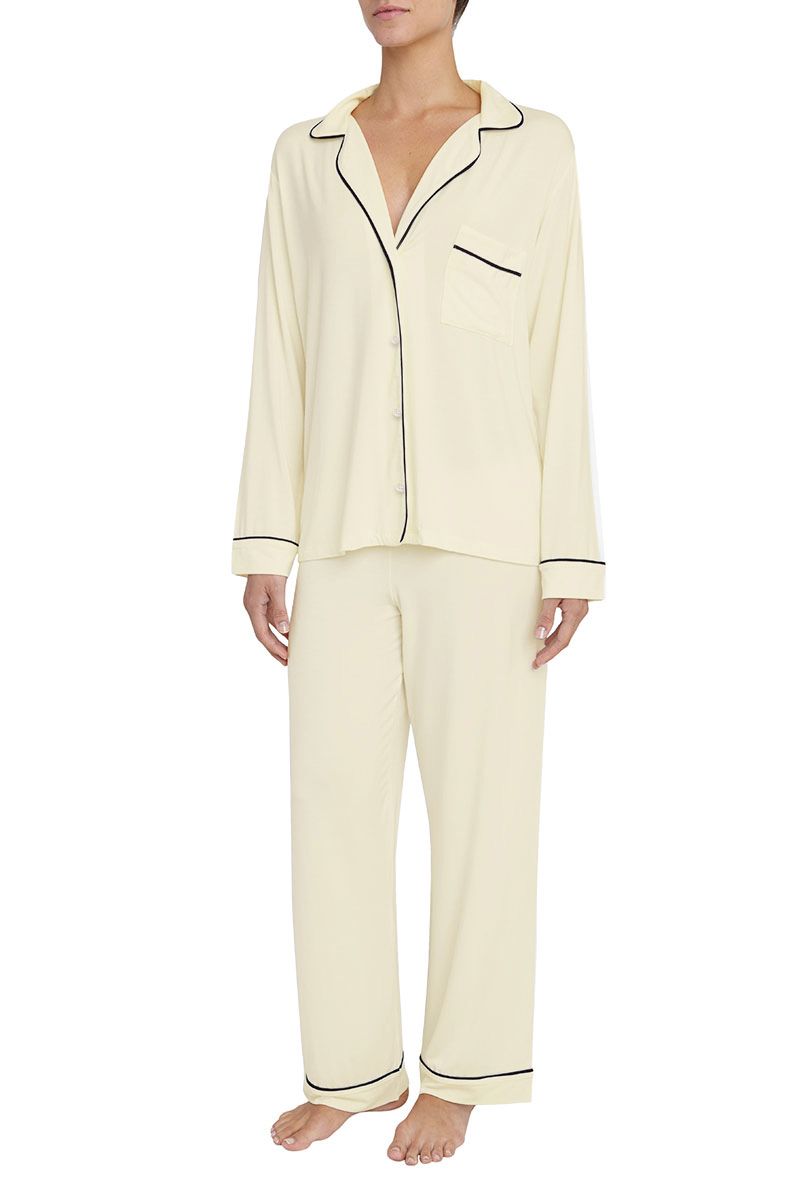 Load image into Gallery viewer, Gisele Ivory/Navy Long Sleeve Pant Set
