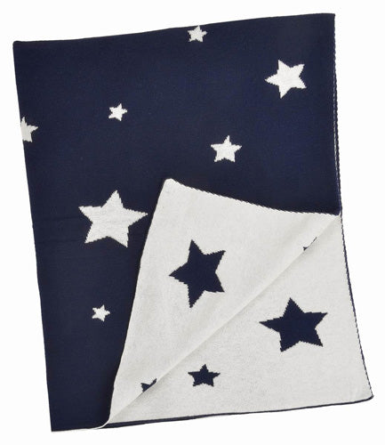 Navy Multi Star Blanket