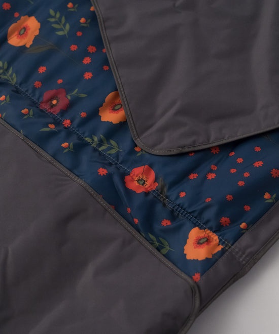 Load image into Gallery viewer, Little Unicorn Outdoor Blanket - 5X7 - Midnight Poppy
