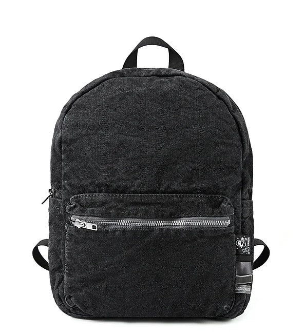 Black Denim Toddler Backpack