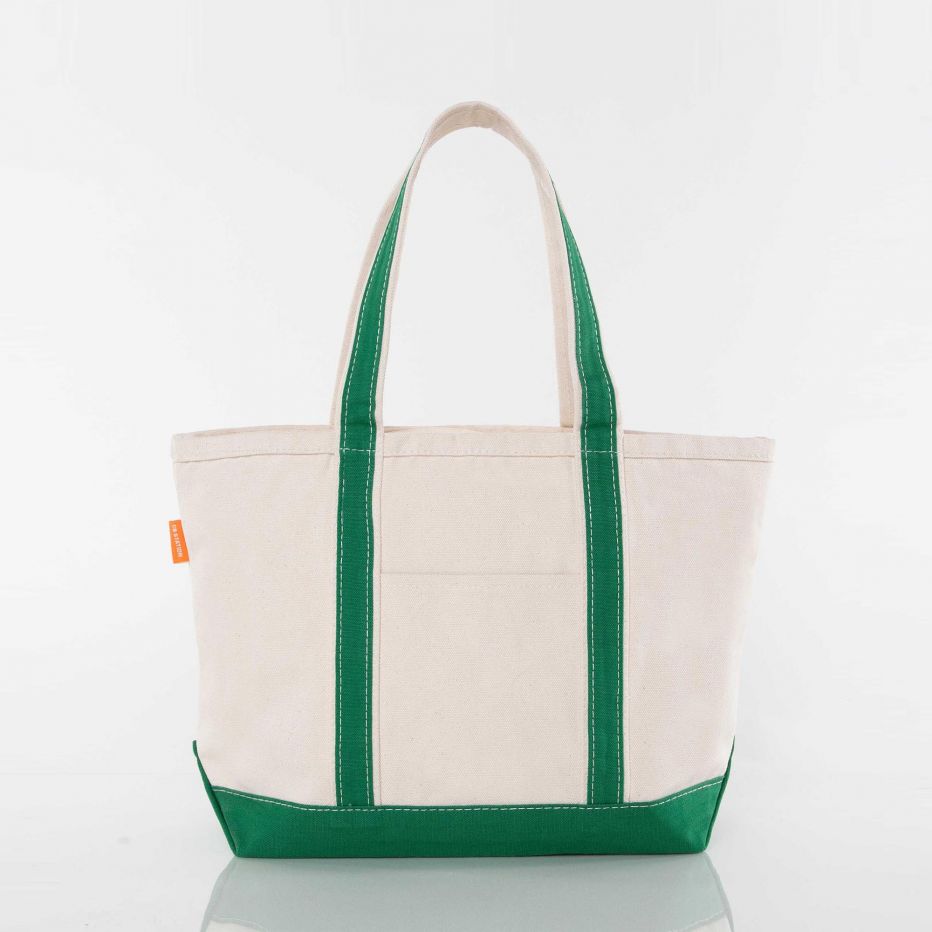 Emerald Medium Zippered Tote Bag