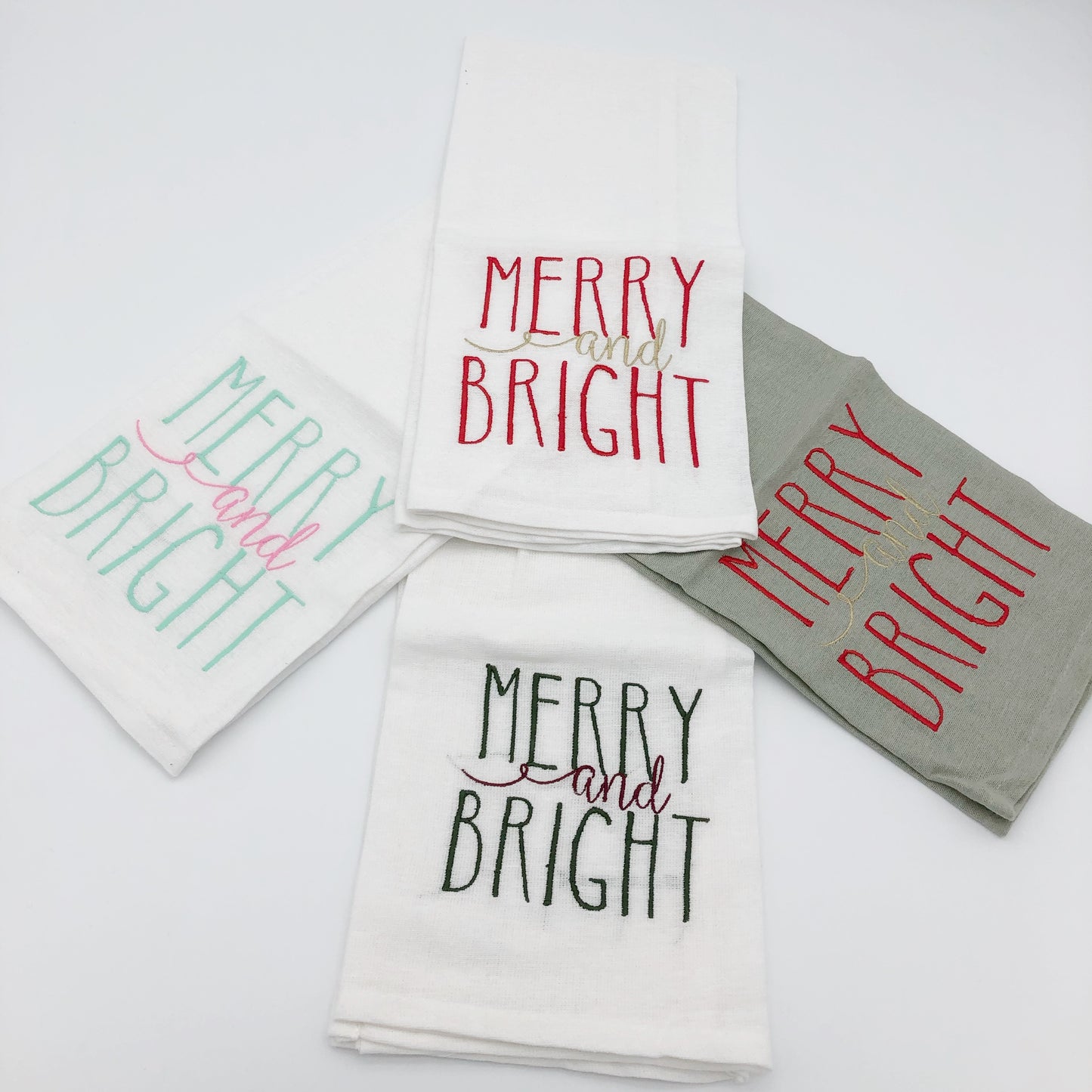 Merry and Bright Floursack Tea Towel