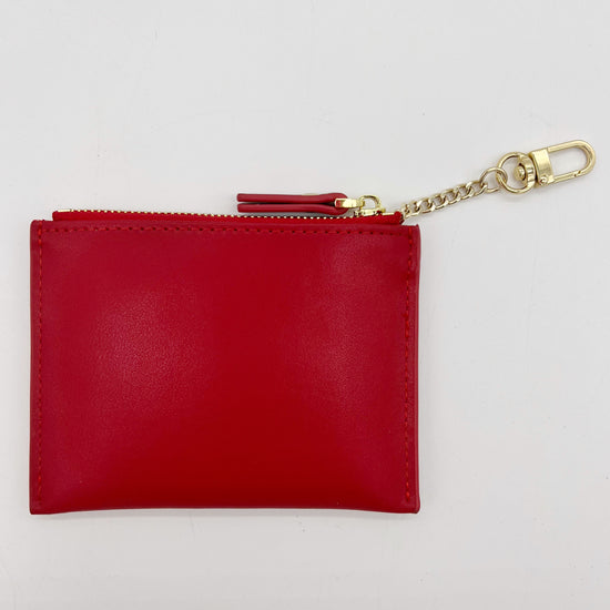 Leather Zip Wallet with Keychain
