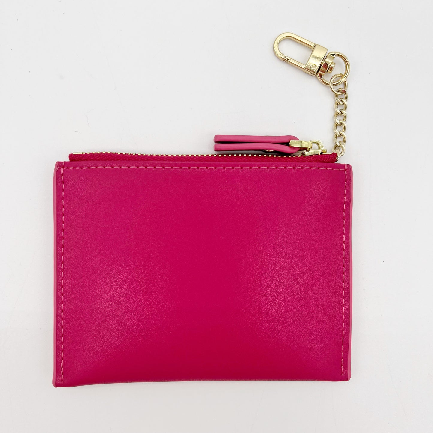 Leather Zip Wallet with Keychain
