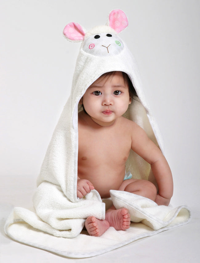 Load image into Gallery viewer, Lola the Lamb Hooded Towel
