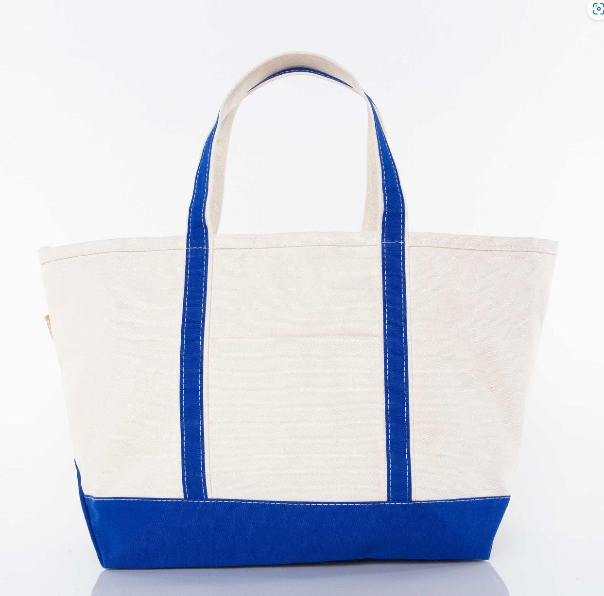 Load image into Gallery viewer, Royal Blue Large Zippered Tote Bag
