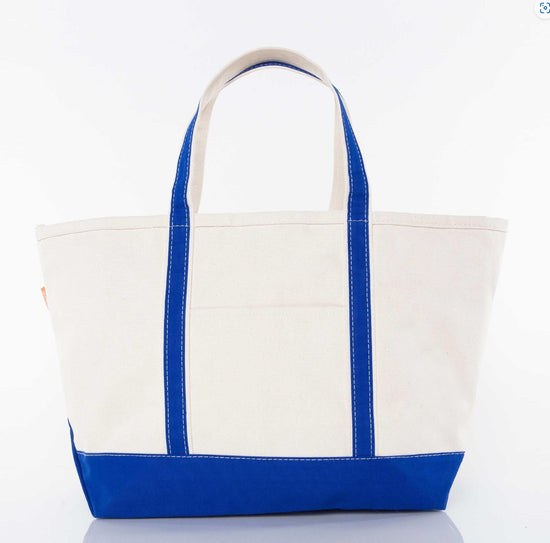Load image into Gallery viewer, Royal Blue Large Zippered Tote Bag
