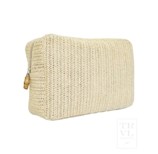 Load image into Gallery viewer, Straw Sand Big Glam Toiletry Bag
