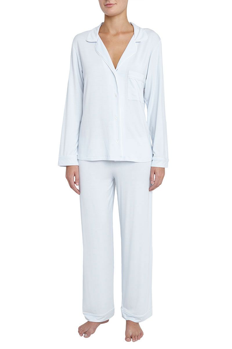 Load image into Gallery viewer, Gisele Water Blue Long Sleeve Pant Set
