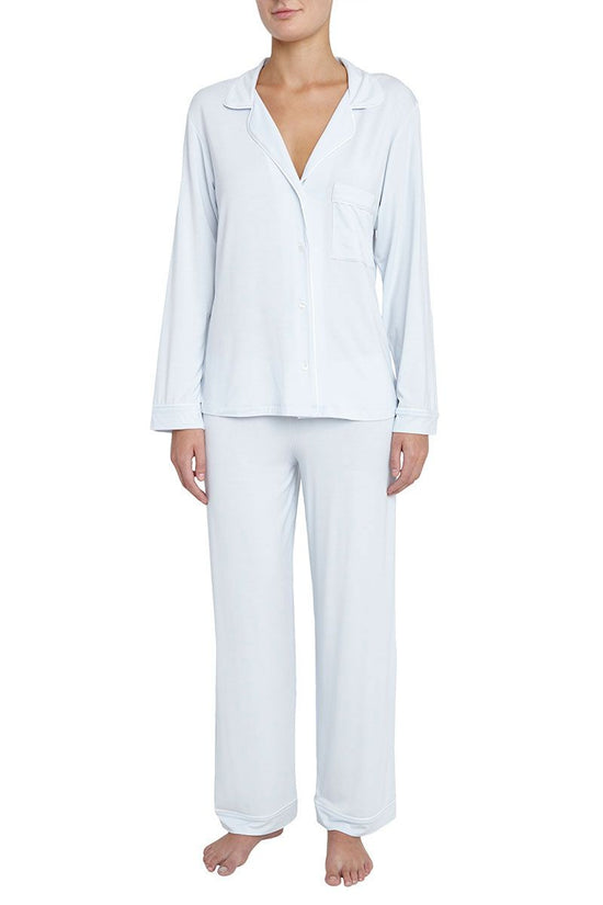Load image into Gallery viewer, Gisele Water Blue Long Sleeve Pant Set
