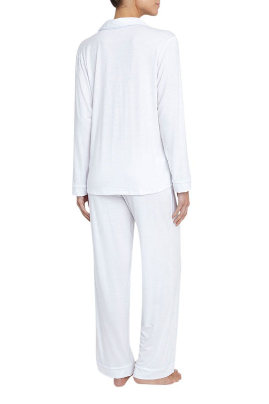 Load image into Gallery viewer, Gisele White/Water Blue Long Sleeve Pant Set
